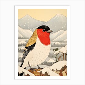 Bird Illustration Cowbird 3 Art Print