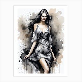 Woman In A Dress 1 Art Print