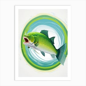 Fish In A Circle Vector Art Print