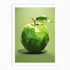 Low Poly Apple 7 Art Print