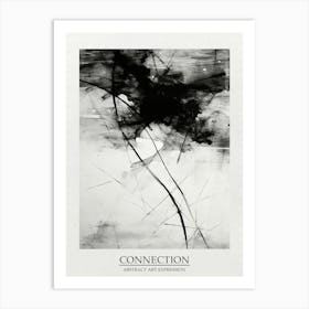 Connection Abstract Black And White 7 Poster Art Print