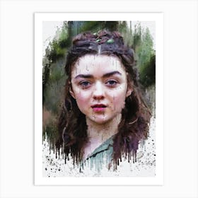 Arya Stark Game Of Thrones Paint Art Print