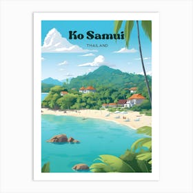 Ko Samui Thailand Seaside Travel Art Art Print