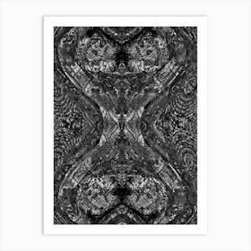 Black And White Abstract Painting 2 Art Print