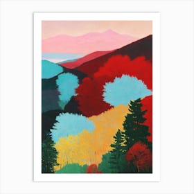 Olympic National Park United States Of America Abstract Colourful Art Print