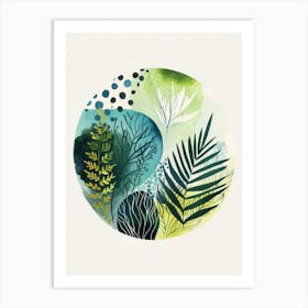 Ferns And Leaves Art Print