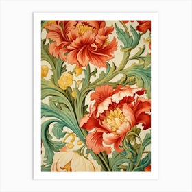 Floral Wallpaper 299 Art Print