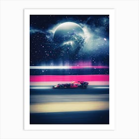 Formula One Speed Space Race Art Print