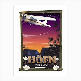 Höfn Iceland Travel poster Art Print