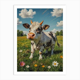 Cow In A Field 4 Art Print