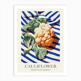 Marche Aux Legumes Cauliflower Summer Illustration 3 Art Print