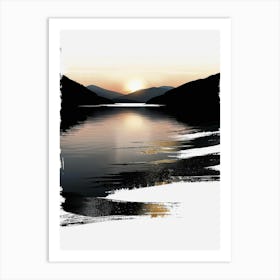 Sunset In The Mountains Canvas Print 2 Art Print