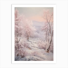 Dreamy Winter Painting Pribaikalsky National Park Russia 3 Art Print