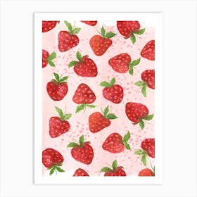 Strawberry Pattern 1 Art Print