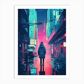 Neon Painting, Neon Art Art Print