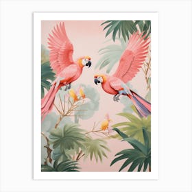 Vintage Japanese Inspired Bird Print Parrot 2 Art Print