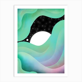 The Round Waves Of The Night Art Print