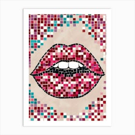 Mosaic Lips 2 Art Print