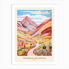 Rainbow Mountain Peru Hike Poster Art Print