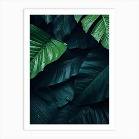 Tropical Leaves Wallpaper 2 Art Print