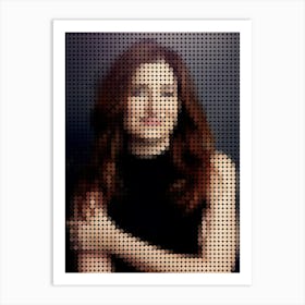 Kathryn Hahn In Style Dots Art Print