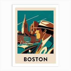 Boston 6 Vintage Travel Poster Art Print