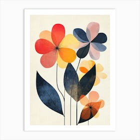 Abstract Flowers 1 Art Print