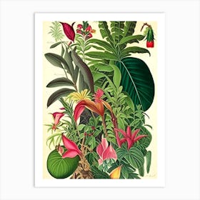 Jungle 4 Botanicals Art Print
