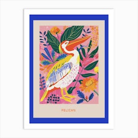 Spring Birds Poster Pelican 1 Art Print