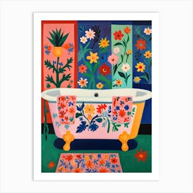 Flowers In The Bath Art Print