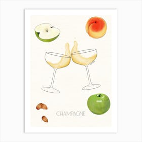 Champagne Art Print