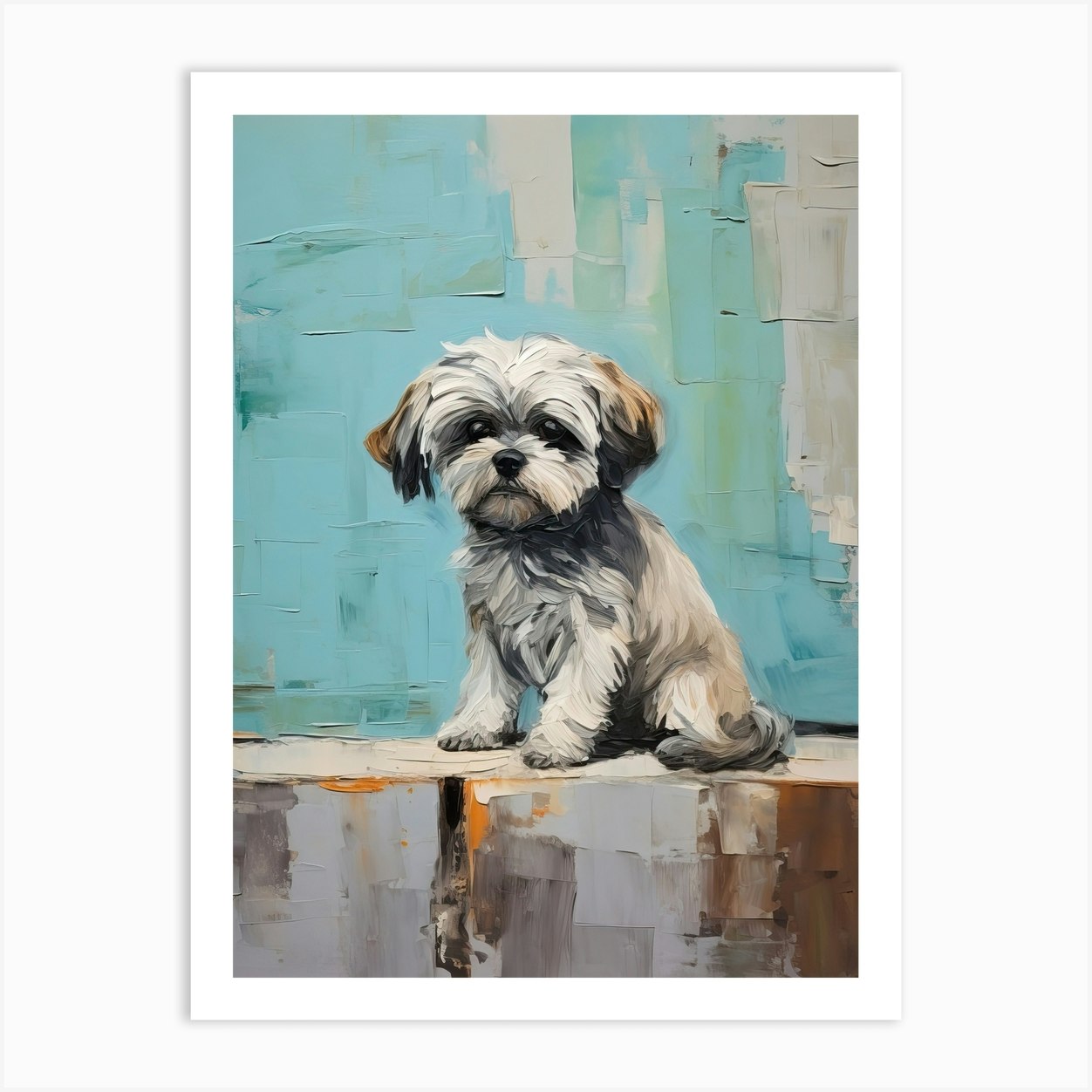 Lhasa Apso Phone Case Wallet - Blue Lhasa Apso Phone Case Wallet - Blue