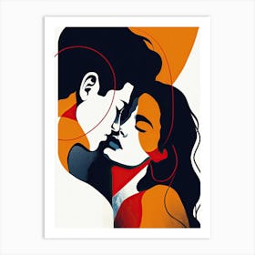 Kissing Couple, Valentine's Day Art Print