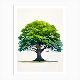 Chestnut Tree Pixel Illustration 2 Art Print