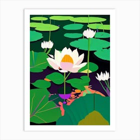 Lotus Flowers In Park Fauvism Matisse 1 Art Print