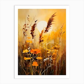 Sunset In The Meadow 2 Art Print