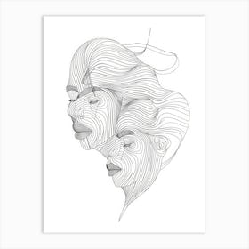 Minimalist Portrait Studies Woman Line 8 Art Print