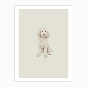 Poodle Puppy Art Print