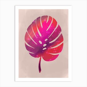 Pink Monstera Art Print