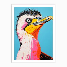 Andy Warhol Style Bird Cormorant 1 Art Print