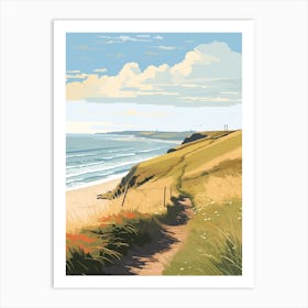 The South West Coast Path England 1 Hiking Trail Landscape Art Print