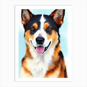 Australian Cattle Dog Watercolour Dog Art Print