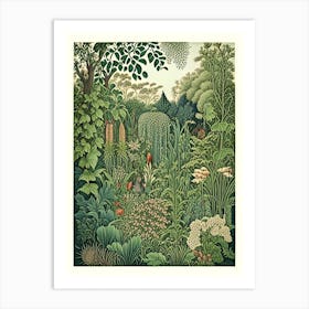 Jardin Des Plantes, France Vintage Botanical Art Print