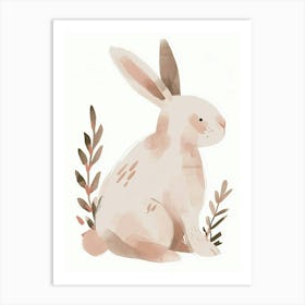 Florida White Rabbit Kids Illustration 4 Art Print