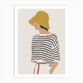 A Girl With A Hat Art Print