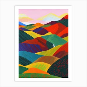 Gobi Gurvansaikhan National Park Mongolia Abstract Colourful Art Print