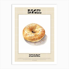 Sesame Bagel 3 Art Print