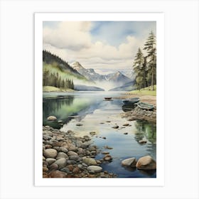 Lake In The Mountains 3 Art Print