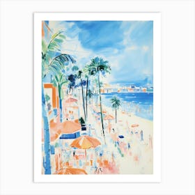 Lido De Jesolo   Italy Beach Club Lido Watercolour 1 Art Print