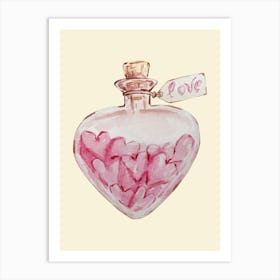 Love In A Bottle Art Print